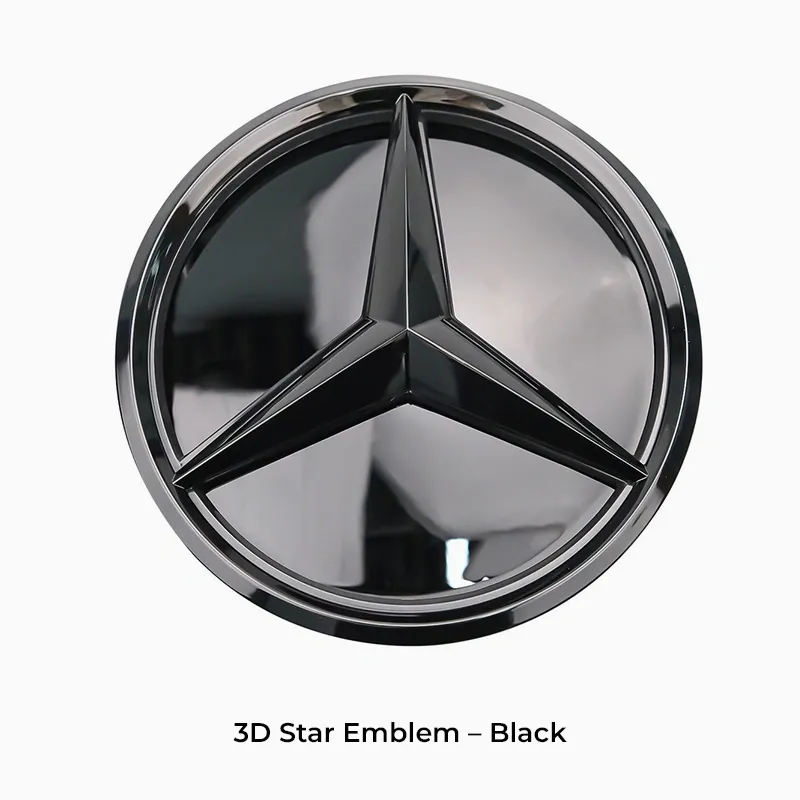 Asign Mirror Finish Front Grille Star Emblem for Mercedes-Benz – Flat / 3D Style