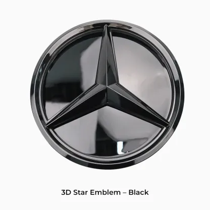 Asign Mirror Finish Front Grille Star Emblem for Mercedes-Benz – Flat / 3D Style