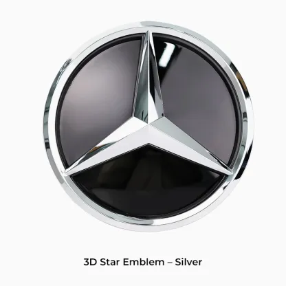 Asign Mirror Finish Front Grille Star Emblem for Mercedes-Benz – Flat / 3D Style