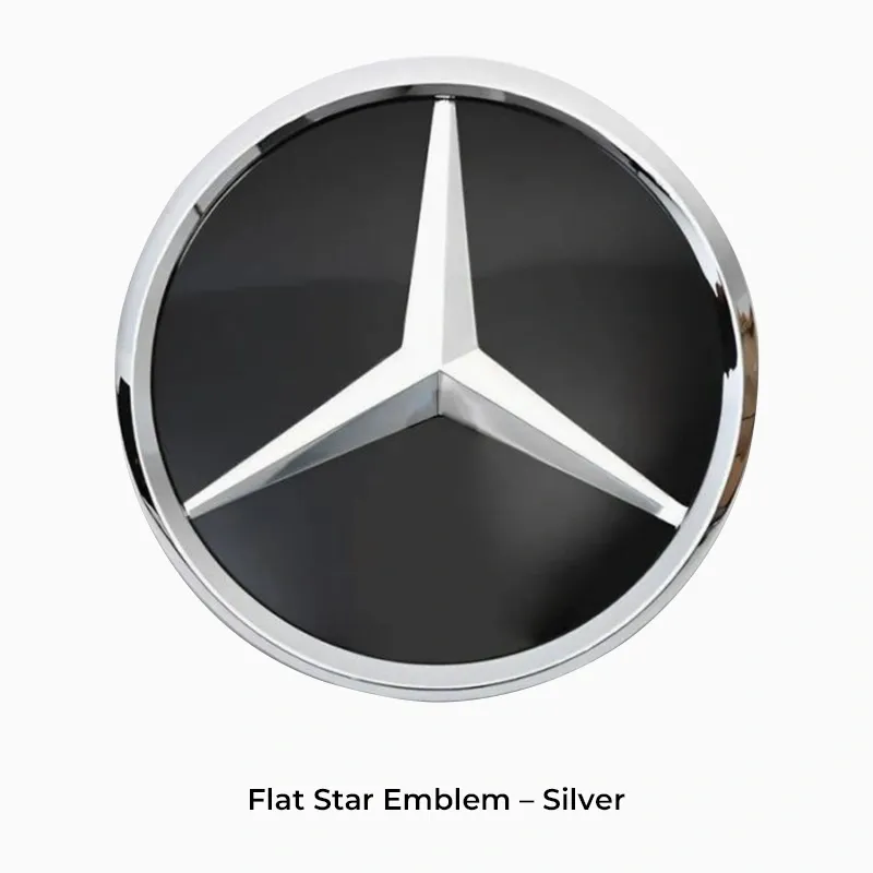Asign Mirror Finish Front Grille Star Emblem for Mercedes-Benz – Flat / 3D Style