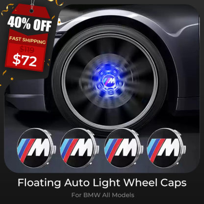 Asign Floating Auto Light Wheel Caps Compatible with BMW Vehicles