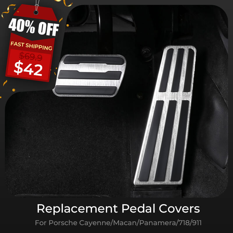 Asign Replacement Stainless Steel Pedal Covers for Porsche Cayenne / Macan / Panamera / 718 / 911