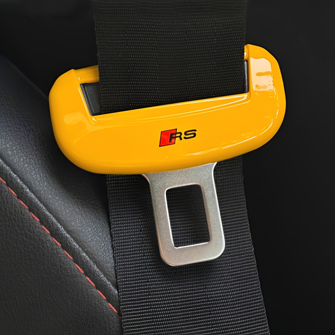 Asign Seat Belt Buckle Cover with RS Badge for Audi