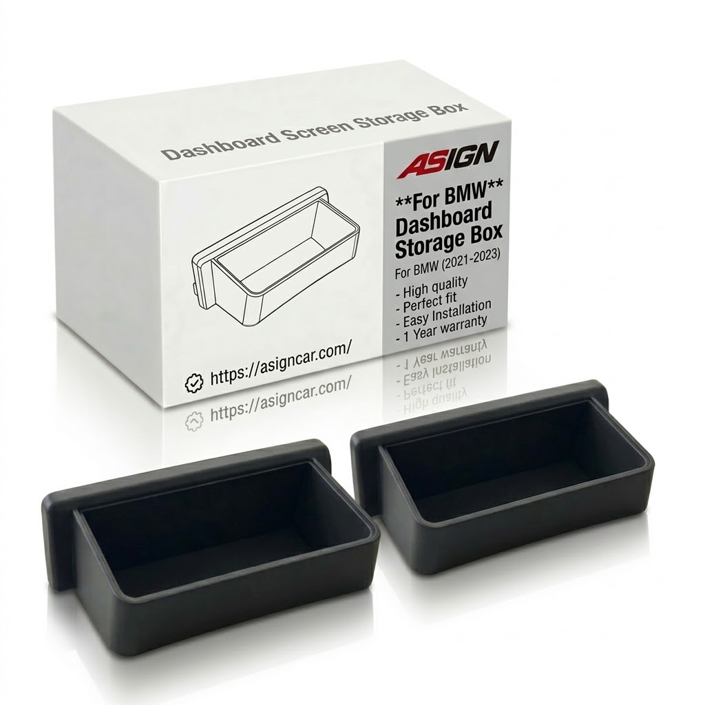 Asign Center Screen Storage Box for BMWTidy Your BMW's Dashboard in Seconds—Finally, a Home for Your Sunglasses & Keys.