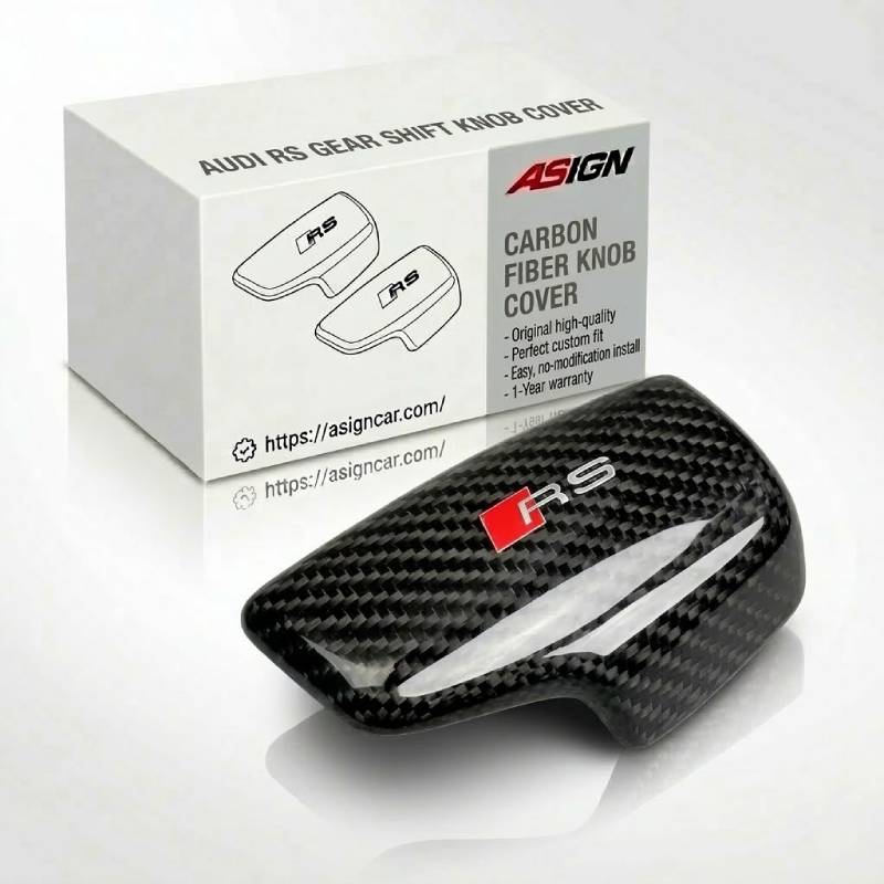 Asign Shift Knob Cover For B9-B9.5 2016-2024 Audi A4/S4/RS4/A5/S5/RS5/Q5/SQ5, Premium Quality, Easy Install