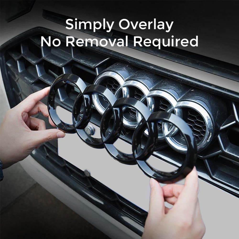 Asign Audi Blackout Emblem – Lightweight, Durable, Easy Installation