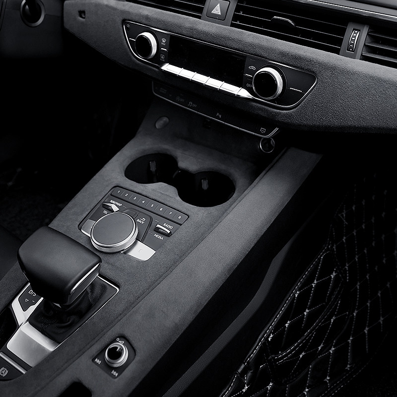 Asign Suede Interior Center Console Panel Cover for Audi A4 (2017–2024)