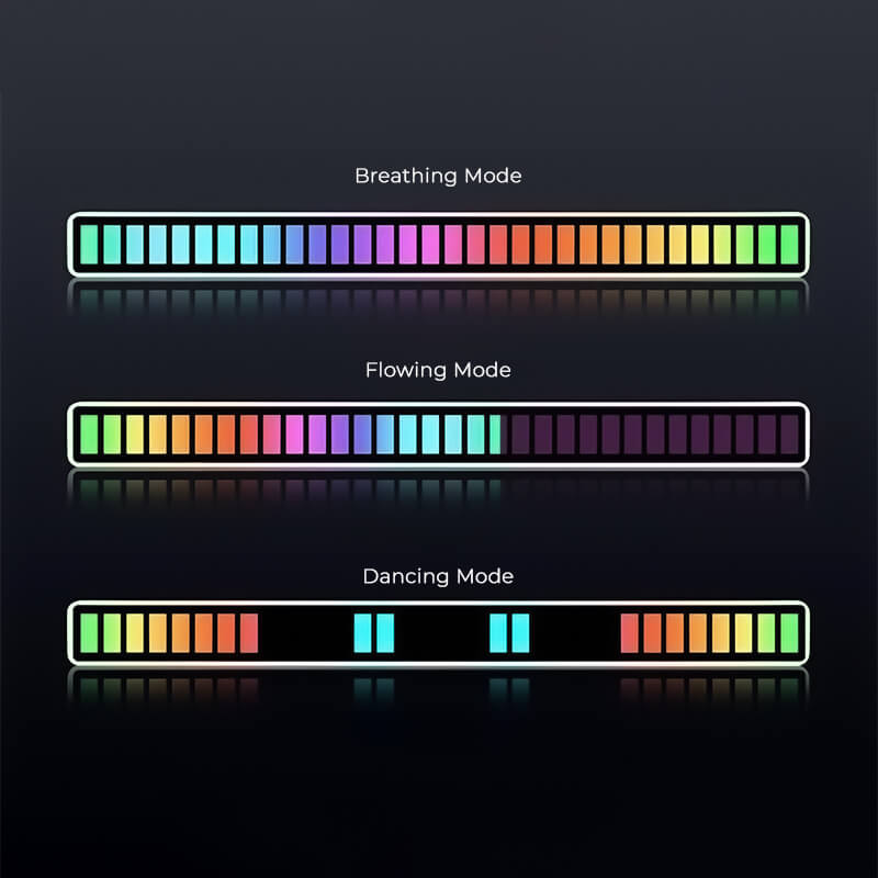 Asign RGB Magnetic Sound Activated Ambient Light Black White Plug In or Rechargeable