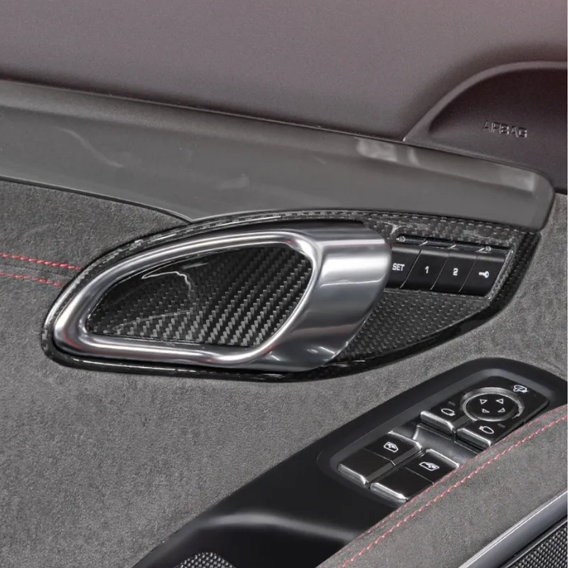 Asign Real Carbon Fiber Inner Door Handle Covers for Porsche 718 & 911