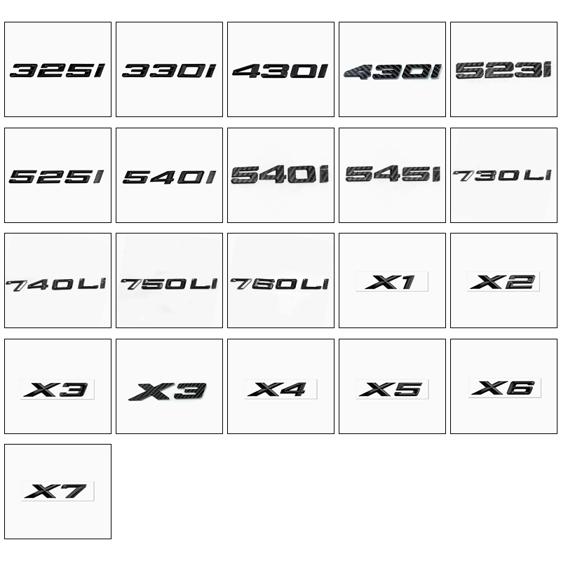Asign 3D Sport Badge Kit for BMW - ABS Black Chrome/Carbon Fiber