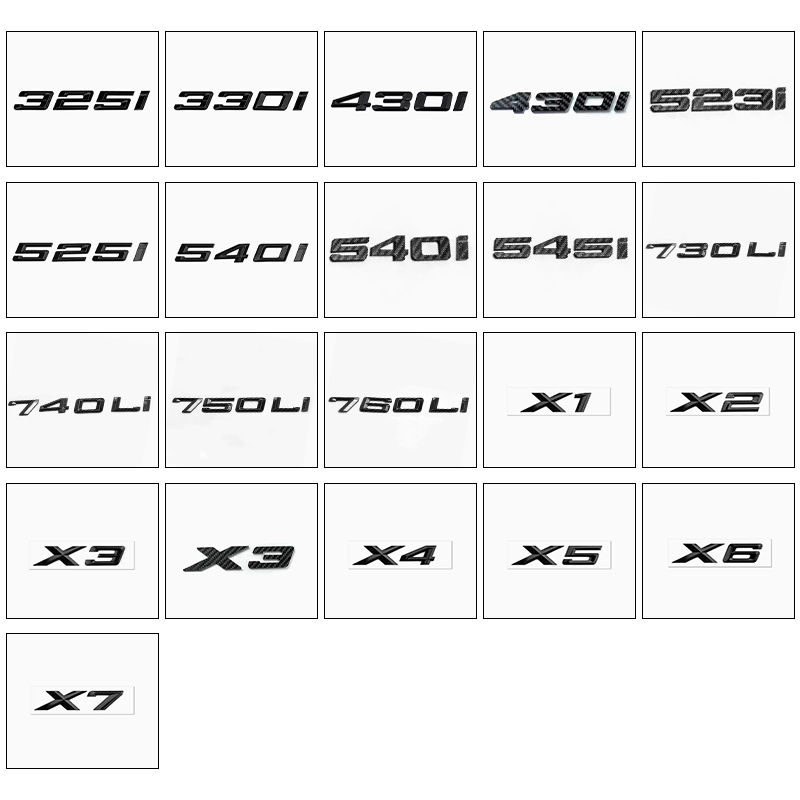 Asign 3D Sport Badge Kit for BMW - ABS Black Chrome/Carbon Fiber