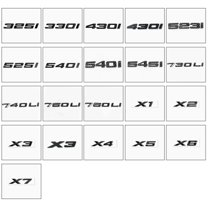 Asign 3D Sport Badge Kit for BMW - ABS Black Chrome/Carbon Fiber