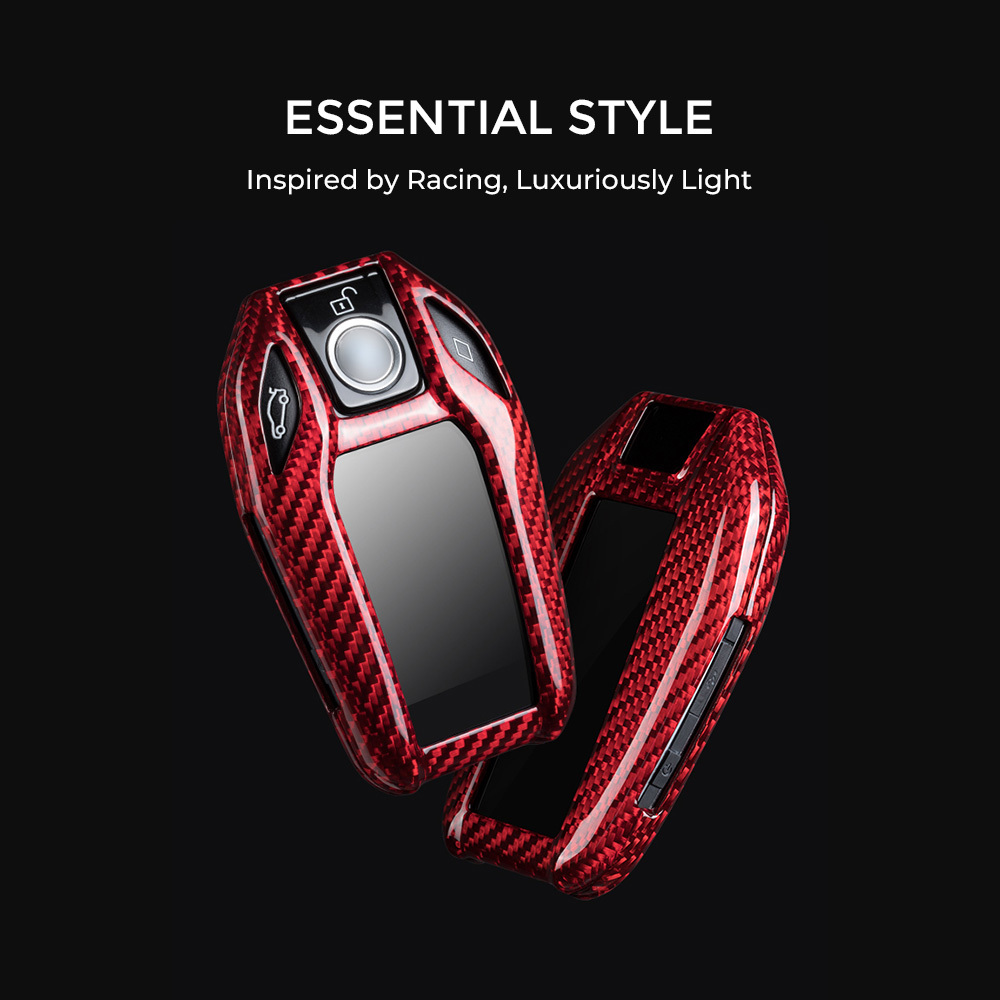 Asign Carbon Fiber Car Key Fob Cover Shell Case For BMW Keys