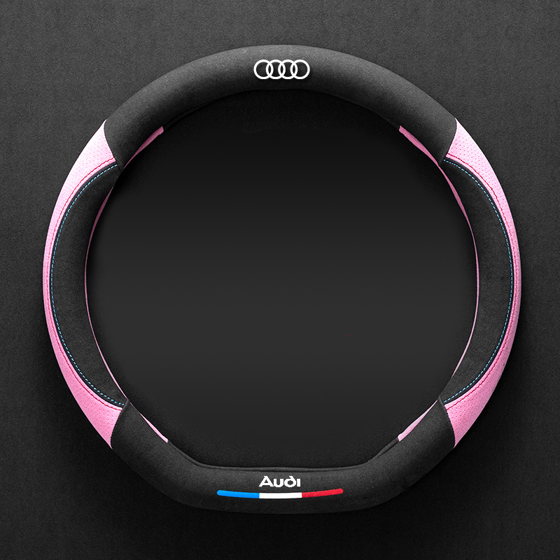 Asign Leather  Suede Steering Wheel Cover For Audi