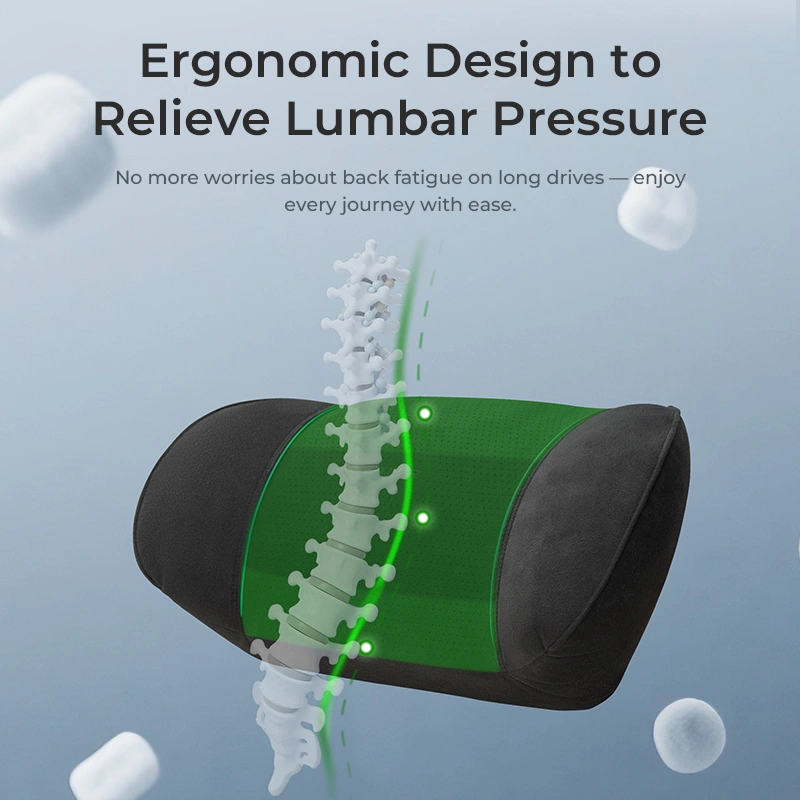 Asign Zero-Pressure Plus Lumbar Cushion – Ergonomic Memory Foam Back Support for Long Drives
