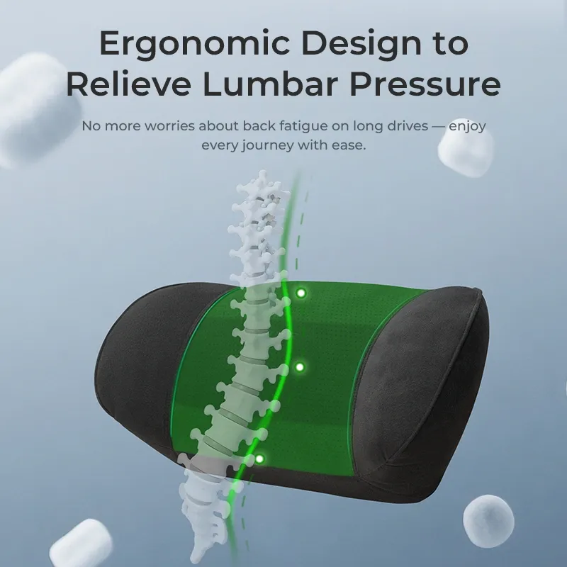 Asign Zero-Pressure Plus Lumbar Cushion – Ergonomic Memory Foam Back Support for Long Drives