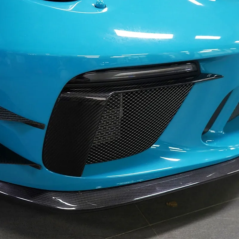 Asign Karbel Dry Carbon Fiber Front Bumper Upper Valences for Porsche 911 991.2 GT3 | Aero Canards Upgrade Kit