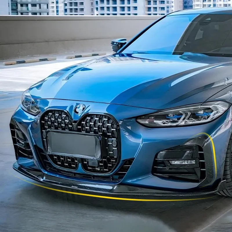 Asign Dry Carbon Fiber Front Lip & Fog Overlays for BMW 4 Series G22 G23 (M-Sport) 430i M440i 2020-ON