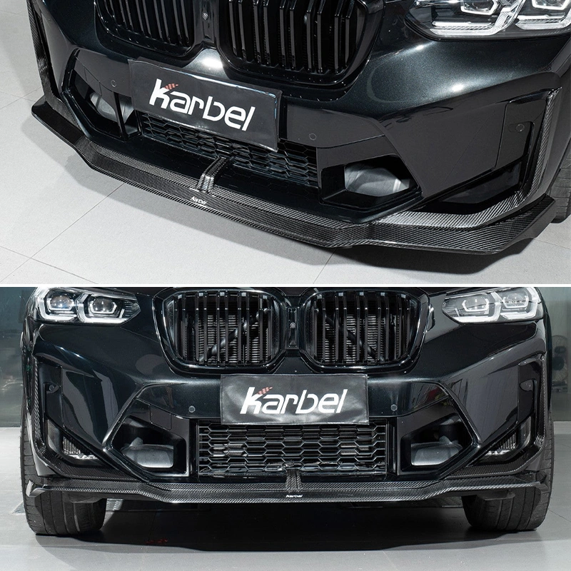 Asign Dry Carbon Fiber Front Lip & Upper Valences for BMW X3M F97 LCI & X4M F98 LCI (2022-ON)