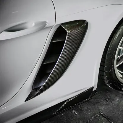 Asign Carbon Fiber GT4 Style Side Intake Scoops for Porsche 981/718 Cayman/Boxster