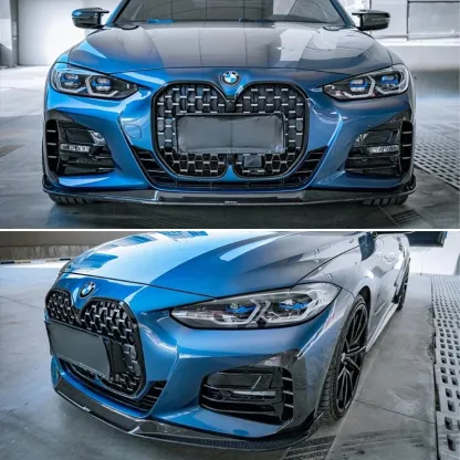 Asign Dry Carbon Fiber Front Lip & Fog Overlays for BMW 4 Series G22 G23 (M-Sport) 430i M440i 2020-ON