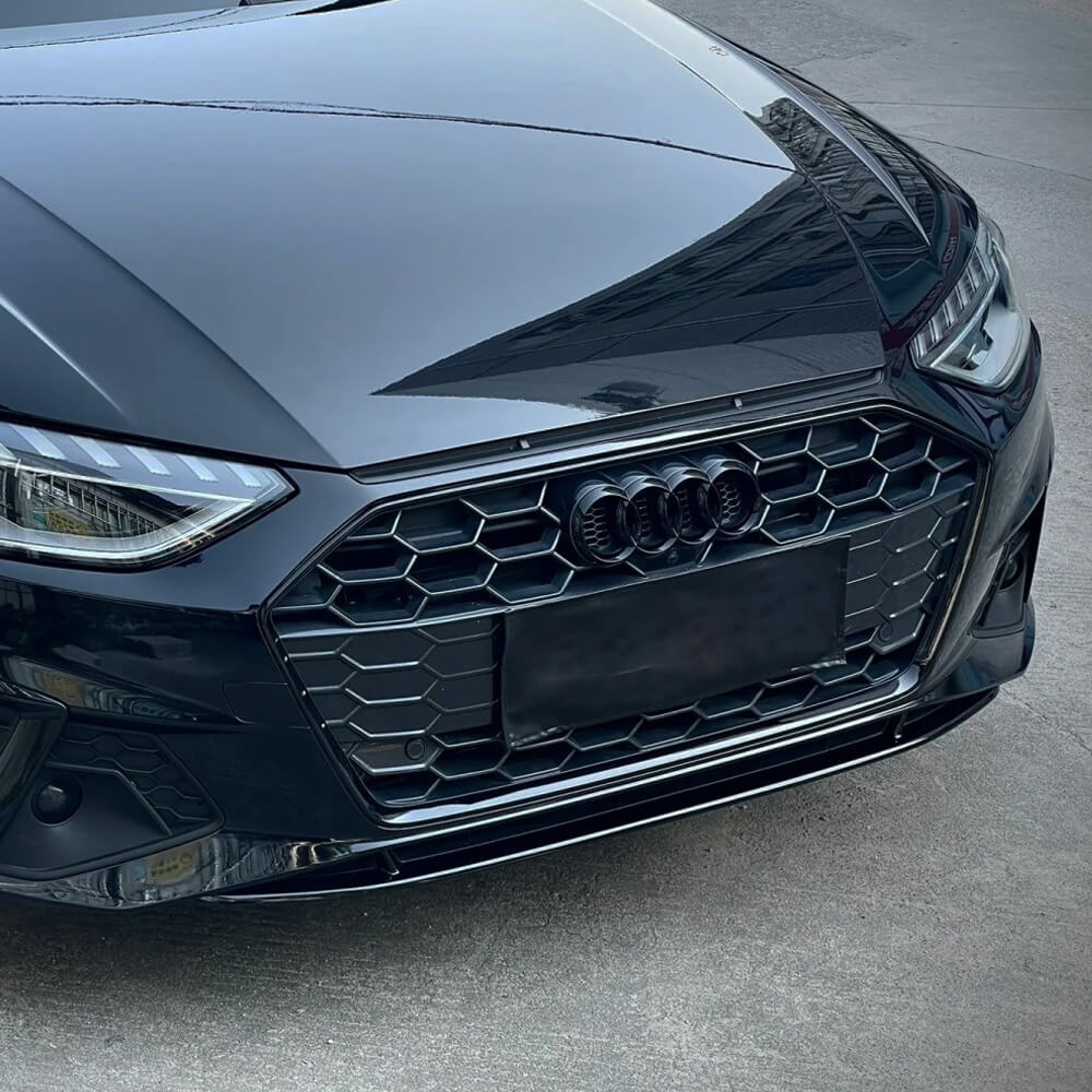thumbnail image 2 of Gloss Black Badge Set For Audi A5 Sportback (2020+) - Front Grille & Rear Boot Emblems - Curved Fit 2 of 6
