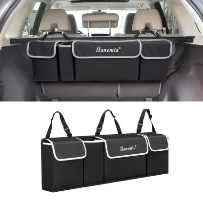 Asign Waterproof Collapsible Car Trunk & Backseat Organizer for SUV, Truck, MPV – 4-Pocket Cargo Storage Bag