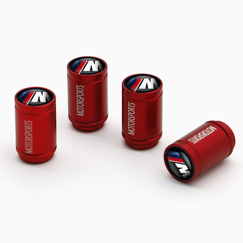 Asign BMW Tire Valve Cap Aluminum Alloy Black/Red/Blue Two Logo Styles