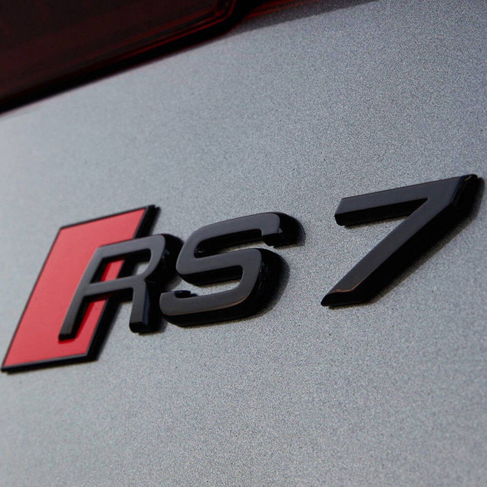 Asign Audi Blackout Rear Emblem Replacement Black Audi Lettering Badge For All Models - A4 A5 S4 S5 Q3 Q5 Q7 RS7