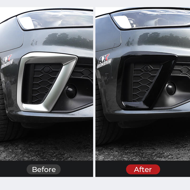 Asign Fog Light Trim Easy Install Black Style Upgrade For B9.5 2021-2024 Audi A4