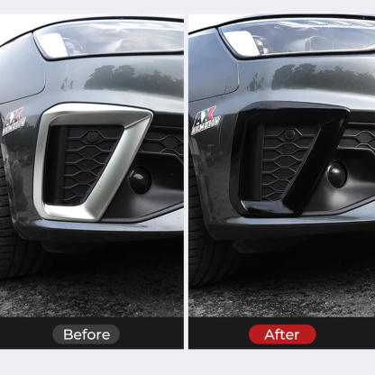 Asign Fog Light Trim Easy Install Black Style Upgrade For B9.5 2021-2024 Audi A4 