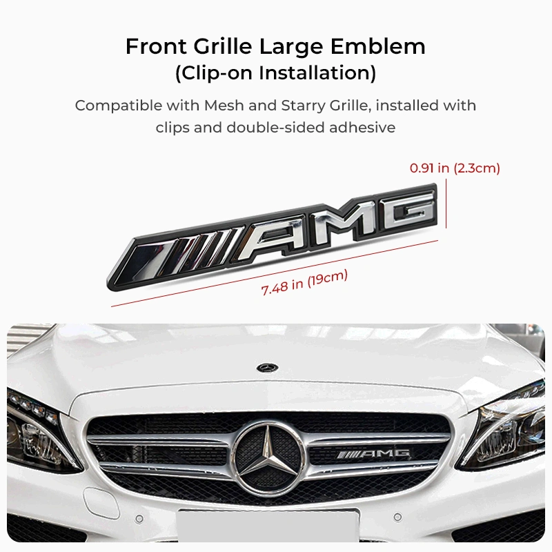 Asign AMG Front Grille Emblem Badge for Mercedes-Benz A/C/E-Class