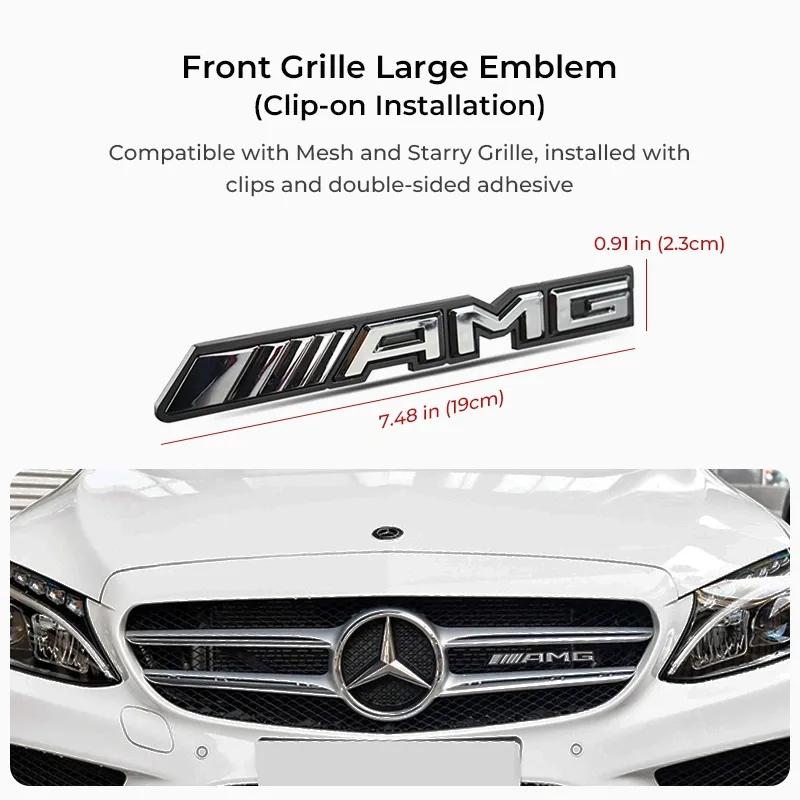 Asign AMG Front Grille Emblem Badge for Mercedes-Benz A/C/E-Class