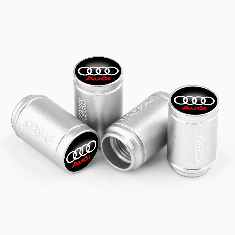 Asign Audi Tire Valve Cap Aluminum Alloy Silver/Black/Blue/Gold/Red Two Logo Styles
