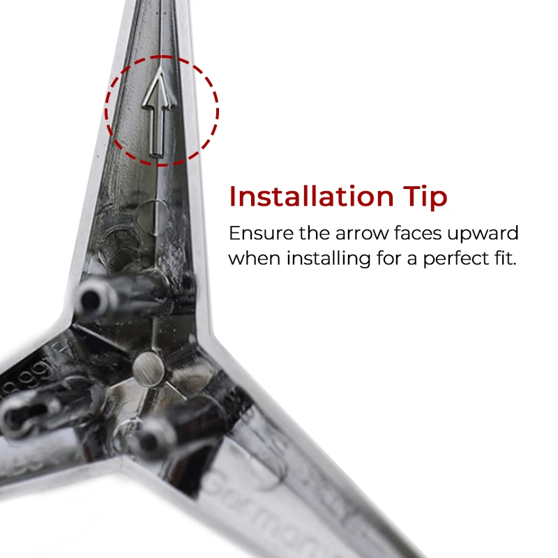 Asign Blackout Emblem for Mercedes-Benz – Front Grille & Trunk Badge