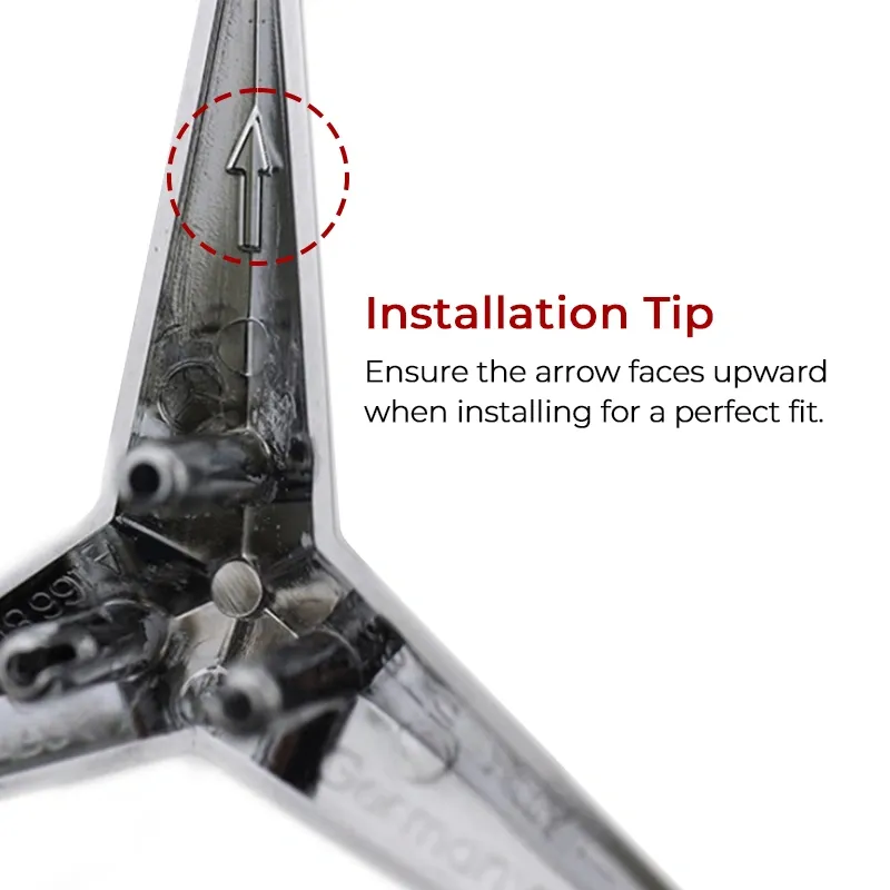 Asign Blackout Emblem for Mercedes-Benz – Front Grille & Trunk Badge