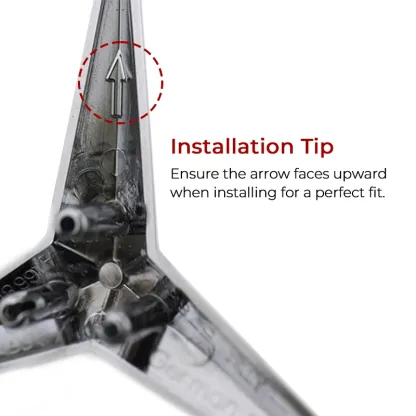 Asign Blackout Emblem for Mercedes-Benz – Front Grille & Trunk Badge