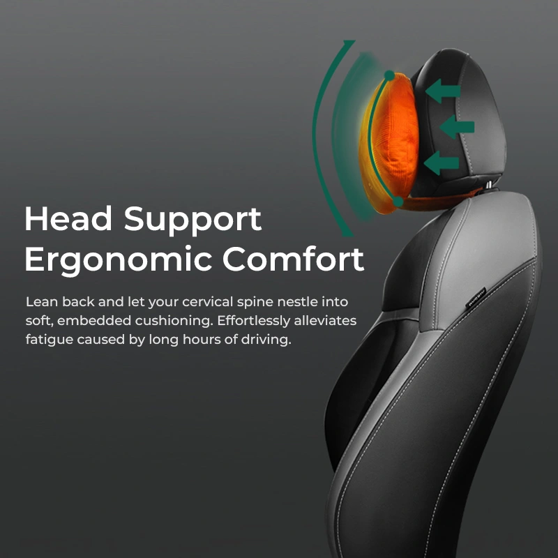 Asign Zero-Pressure Plus Lumbar & Headrest – Ergonomic Memory Foam Support for Car