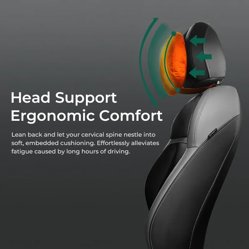 Asign Zero-Pressure Plus Lumbar & Headrest – Ergonomic Memory Foam Support for Car