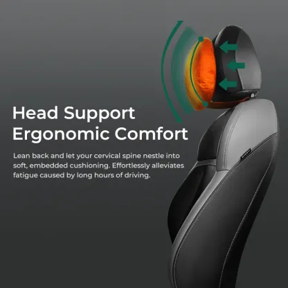 Asign Zero-Pressure Plus Lumbar & Headrest – Ergonomic Memory Foam Support for Car
