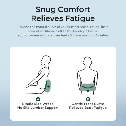 Asign Zero-Pressure Plus Lumbar & Headrest – Ergonomic Memory Foam Support for Car