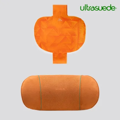 Asign Zero Gravity Plus Ultrasuede® Lumbar & Headrest Pillow– Ergonomic Memory Foam Support for Car