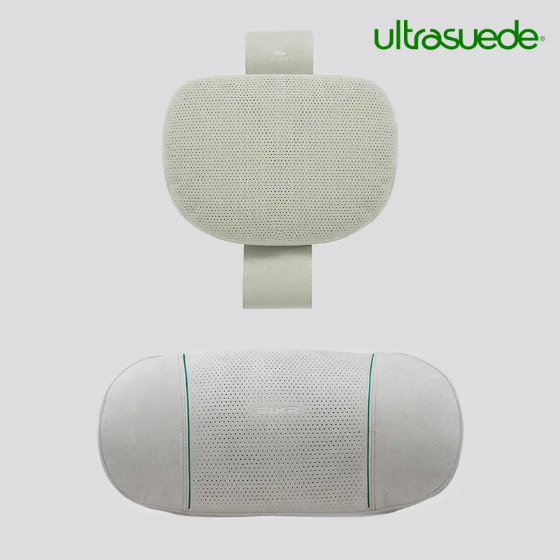 Asign Zero Gravity Plus Ultrasuede® Lumbar & Headrest Pillow– Ergonomic Memory Foam Support for Car