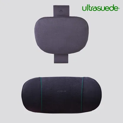 Asign Zero Gravity Plus Ultrasuede® Lumbar & Headrest Pillow– Ergonomic Memory Foam Support for Car