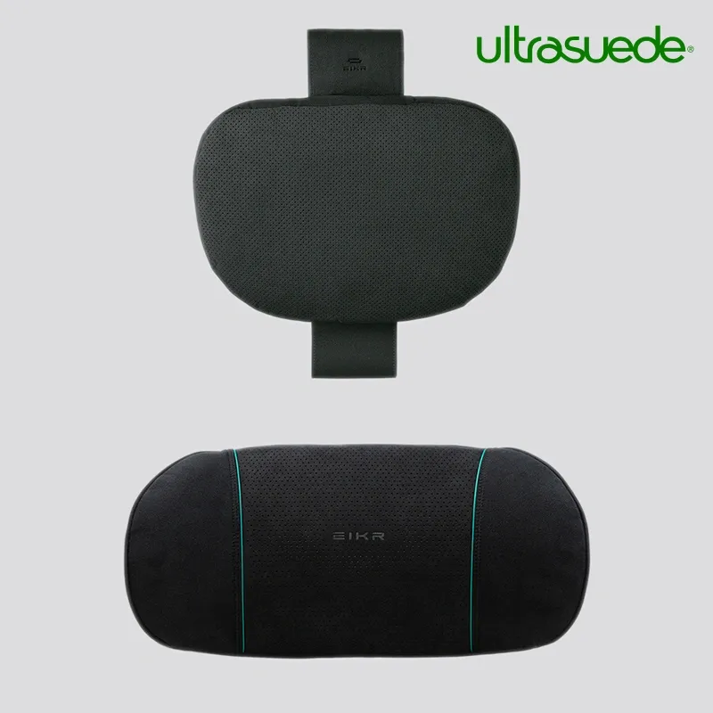 Asign Zero Gravity Plus Ultrasuede® Lumbar & Headrest Pillow– Ergonomic Memory Foam Support for Car