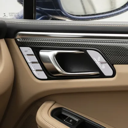 Asign Silver Chrome Door Switch Trim for Porsche Macan (2014–2024)