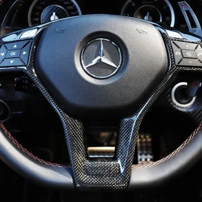 Asign Carbon Fiber Overlaid Steering Wheel Trim for Mercedes-Benz (Multi-Fitment | 2010-2014 Models)