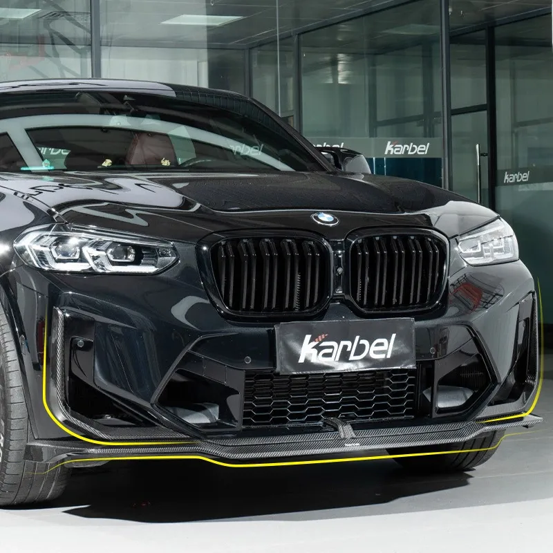Asign Dry Carbon Fiber Front Lip & Upper Valences for BMW X3M F97 LCI & X4M F98 LCI (2022-ON)