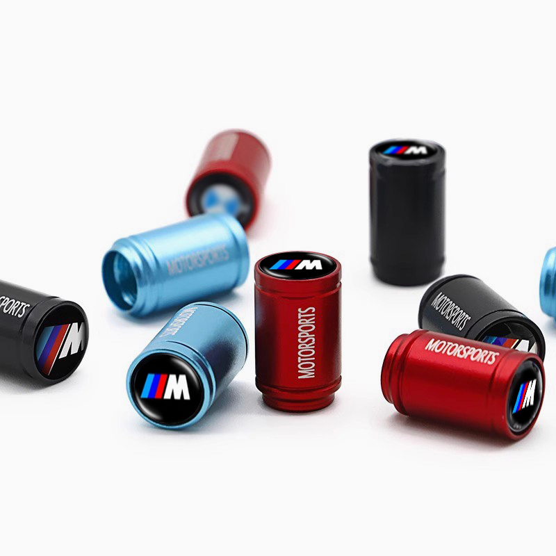 Asign BMW Tire Valve Cap Aluminum Alloy Black/Red/Blue Two Logo Styles