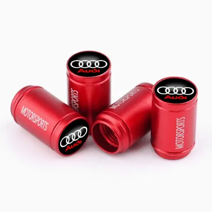 Asign Audi Tire Valve Cap Aluminum Alloy Silver/Black/Blue/Gold/Red Two Logo Styles